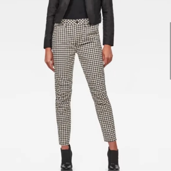 🆕 G-STAR Elwood X52 Houndstooth Pants - Picture 1 of 11